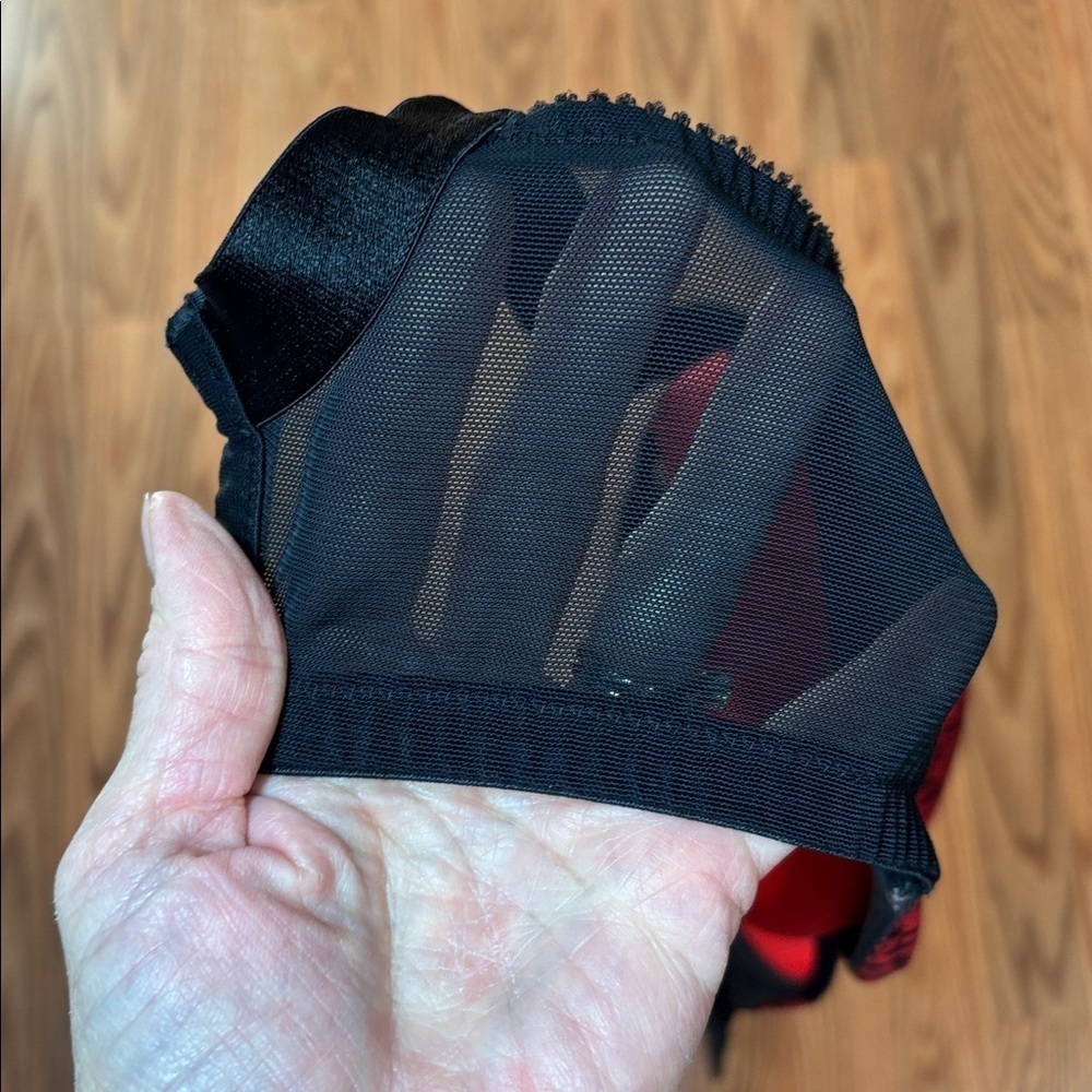 Cacique Red & Black leopard Print, underwire lace Bra, 40F - Picture 10 of 10